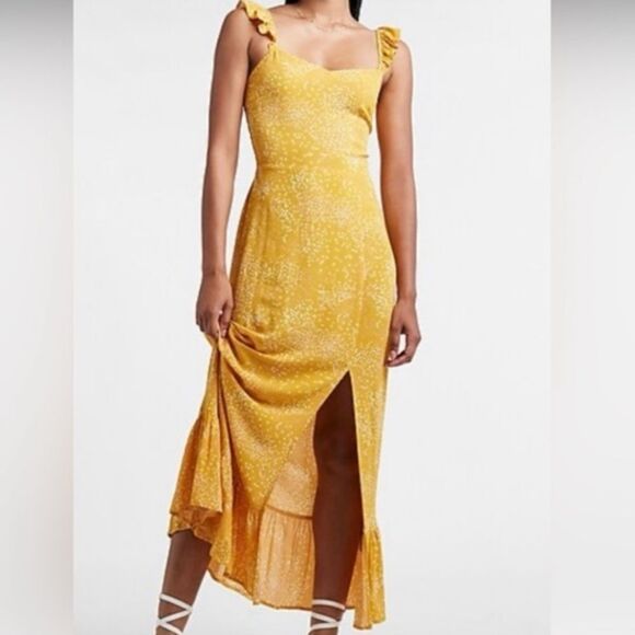 Express SZ S yellow maxi dress - Picture 1 of 6